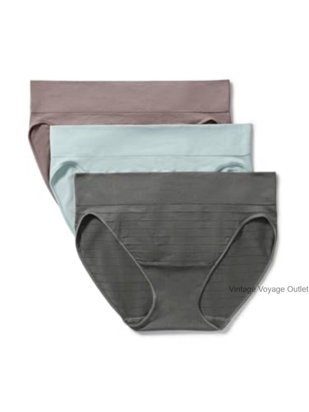 Seamless Stretch Mid Waist Bikini Underwear 3-Pack Dig-Free Comfort